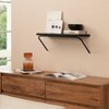 MH London Venice 24" Wall Mounted Shelves Mango Wood & Iron - 2 of 4