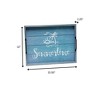 HomeRoots 16" Blue And White Summer Time Serving Tray With Handles - 3 of 4