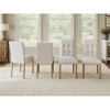 ACEPANO Set of 4 Modern Wooden Dining Chairs with Back For Dining Room-Beige - 4 of 4