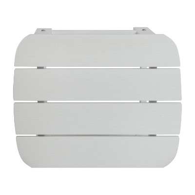 White Poly Resin 21" Indoor/Outdoor Adirondack Side Table