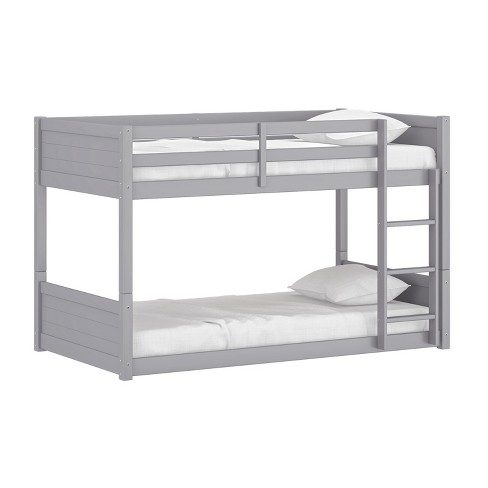 Twin Over Twin Capri Wood Floor Kids' Bunk Bed Gray - Hillsdale ...