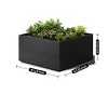 SEVOBAL Planters Double Layer Outdoor Rectangle Garden Bed Planter Box Planter Herbs-Large Garden Bed Kit for Vegetables, Black, 47.24"*47.24"*23.62" - 3 of 4