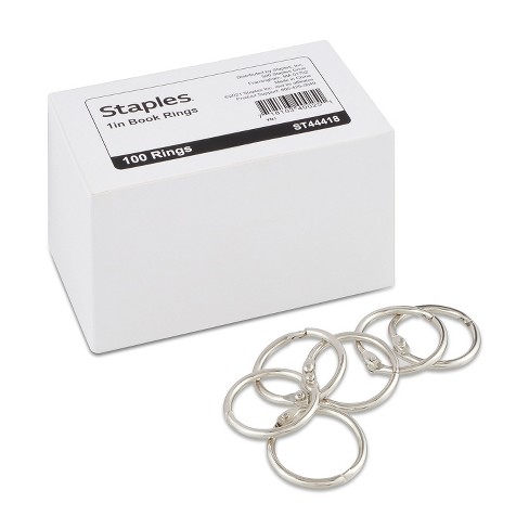 Staples Loose Leaf Rings 1-1/2 Width 100/pk 1804213 : Target