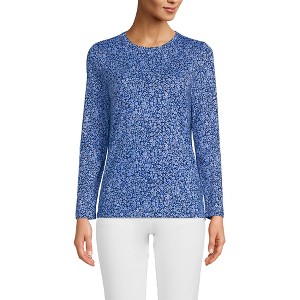 Lands' End Women's Relaxed Supima Cotton Long Sleeve Crew Neck T-Shirt - 1 of 4