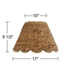 Springcrest 7" Top x 15" Bottom x 9.5" High x 9.5" Slant Lamp Shade Replacement Medium Brown Natural Water Grass Scalloped Bottom Spider Harp Finial - 4 of 4