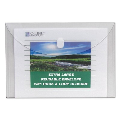 C-Line Reusable Poly Envelope Hook and Loop Closure 9 3/8 x 13 Clear 35107