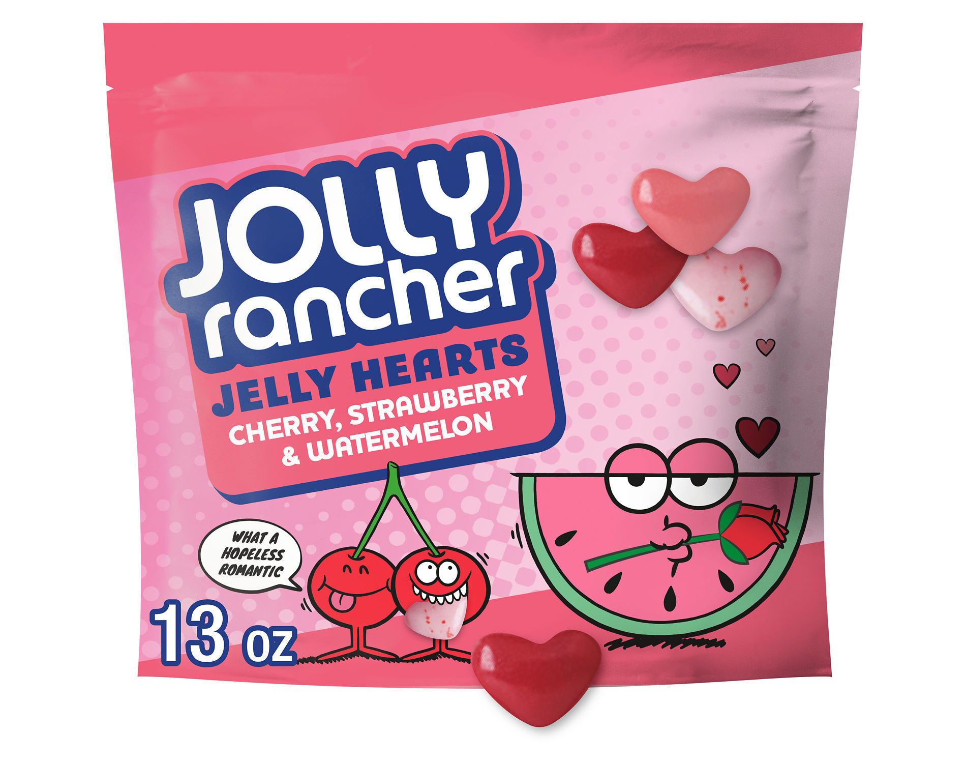 Jolly Rancher Assorted Fruit Jelly Hearts Valentine's Day Candy - 13oz