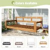 Whisen Twin Size Wooden Porch Swing with 4 Ropes - 4 of 4