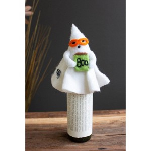 Felt Halloween Ghost Bottle Topper 7"H – Boo Sign Accent by Kalalou - 1 of 3