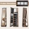 Costway 360° Swivel Jewelry Armoire with Full-Length Mirror Rear Shelves Makeup Mirror - 3 of 4