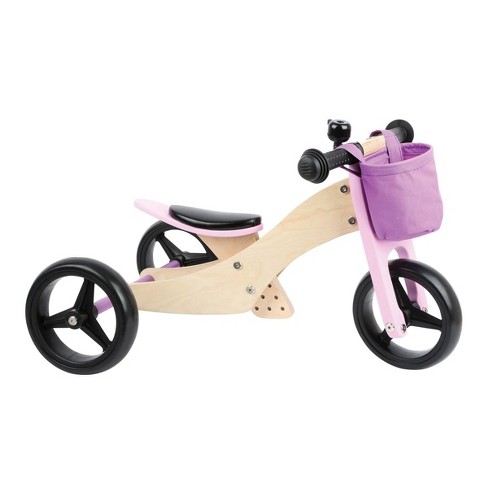 Small Foot Wooden 2 in 1 Tricycle Balance Bike Pink Target