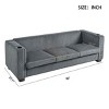 Modern 3 Seater Sofa for Living Room, Multi-Use Couch with Cup Holders and USB Ports, Solid Wood Frame Sofa with Plush Cushions-Baofuwish - 4 of 4