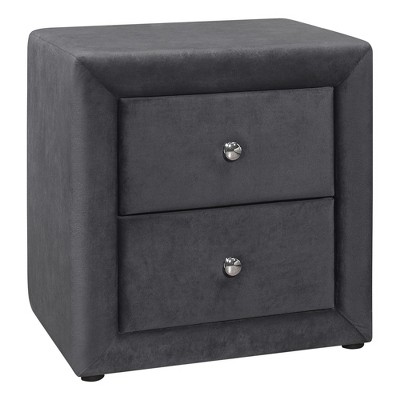 NicBex 16.25 inch Nightstand with 2 Drawers,Modern Side Table with Metal Round Handle and Wood Frame,Bedside Table for Bedroom,Living Room