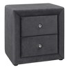NicBex Contemporary Nightstand Upholstered Bedside Table with Metal Handles Elegant End Table for Bedroom, Living Room - 2 of 4