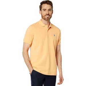 U.S. Polo Assn. Men's Classic Polo Shirt, Two-Button Closure Pique Polo Shirt, Summer Fashion Golf Shirt - 1 of 3