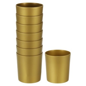 Unique Bargains Plastic Modern Design Plant Pot Round 8 Pcs - 1 of 4
