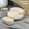 NicBex Plush Bean Bag Chair,Floor Sofa with Handle and Ottoman for Gaming Reading Relaxing - 4 of 4