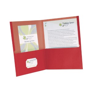 Oxford Earthwise Recycled 2-Pocket Folder, Red, Pack of 25 - 1 of 1