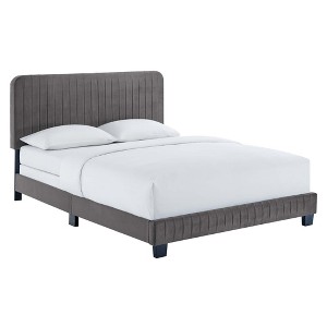 Modway Celine Channel Tufted Performance Velvet Full Bed - 1 of 4