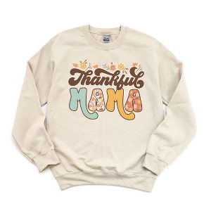 Simply Sage Market Women's Graphic Sweatshirt Thankful Mama Floral - 1 of 2