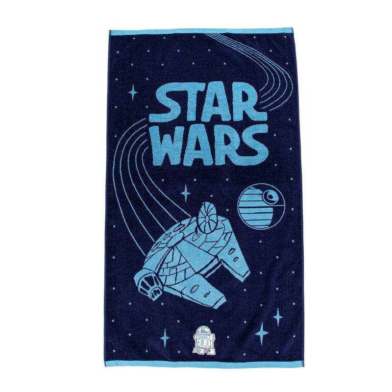 Star Wars Embroidered Beach Towel Blue, 1 of 6