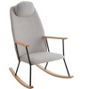 TOAOTBNBO  Rocking Accent Chair with High Armrest, Teddy Fabric Armchair with Ergonomic Design Soft Recliner Chair for Bedroom - 2 of 4