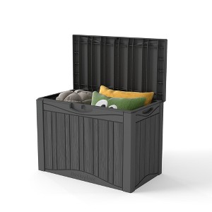 Yardgrace 50 Gallon Deck Box Weather Resistant Storage and Seating Outdoor Deck Box - 1 of 4