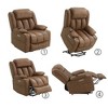 CENGHU Leather Power Motion Recliner Chair with Lift, Heating & Massage Function, Comfy Modern Adult Accent Armchairs, Sofa Chair for Living Room - 4 of 4