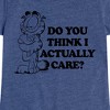 Girls' - Garfield - Do You Think I Actually Care Fitted Short Sleeve Graphic T-Shirt - 2 of 4