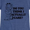 Girls' - Garfield - Do You Think I Actually Care Fitted Short Sleeve Graphic T-Shirt - image 2 of 4