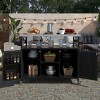 Solid Wood Rolling Kitchen Cart With Stainless Steel Top And Storage Cabinet,Kitchen Island Cart With Spice Rack And Towel Rack -Maison Boucle - 3 of 4