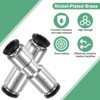 Unique Bargains Nickel Plated Brass Plastic Push to Connect One Way Check Valve 2 PCS - 2 of 4