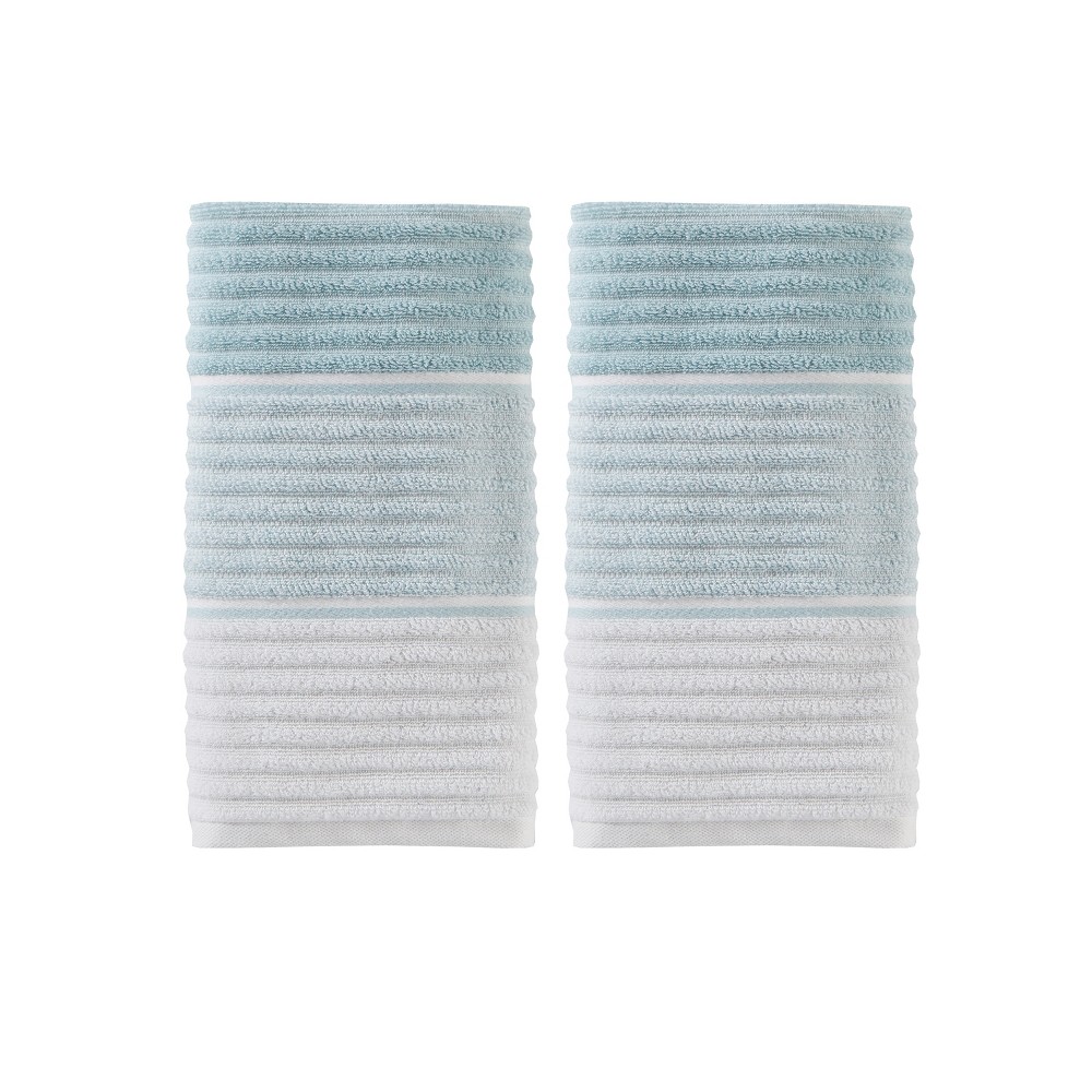 Photos - Towel 2pc Planet Hand  Set Aqua - Saturday Knight Ltd.: Cotton Jacquard, He