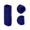 Unique Bargains Sweat Absorbing Cotton Yarn Latex Wrist Sweatbands Wrist Band 3.15"x5.91" 1 Pair - 3 of 4