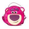Disney Vegan Leather Round Crossbody Bag with Adjustable Straps, Pixar, Toy Story Lotso Face Character Close Up Furry, Dark Pink - 2 of 4