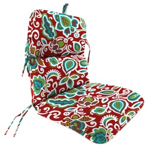 Outdoor Knife Edge Dining Chair Cushion - Berry Maroon - Jordan Manufacturing, Pink Red