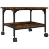 vidaXL Printer Stand 2-Tier Smoked Oak 19.7"x15.7"x15" Engineered Wood - 2 of 4