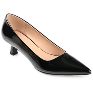 Journee Collection Womens Celica Slip On Kitten Heel Pointed Toe Pumps - 1 of 4