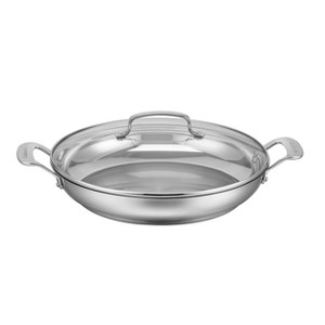 Cuisinart Classic 12" Stainless Steel Everyday Pan with Cover - 8325-30D: Oven-Safe, Dishwasher-Safe, Tempered Glass Lid - 1 of 4