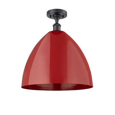 Plymouth Dome - 1 Light Semi-Flush Mount In Industrial Style-18.75 Inches Tall and 16 Inches Wide
