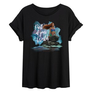 Women's - Disney - Part Of Your World Oversized Graphic T-Shirt - 1 of 4