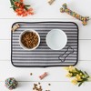 Bone Dry Gray Stripe Embroidered Bone Pet Mat - 4 of 4