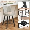 Arceso 360-degree Swivel Bar Stools, 26" Counter Height Bar Stools With High Back And Wood Legs, 2pcs Morden Barstools For Kitchen Counter - 4 of 4