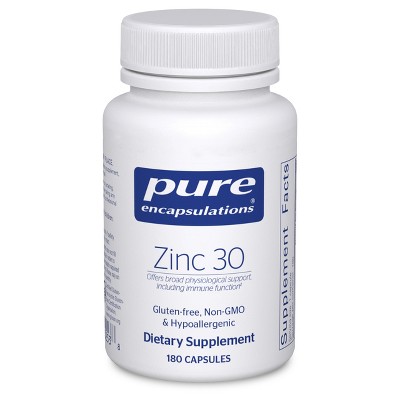 Pure Encapsulations Zinc 30 mg - Immune System Support, Growth and Development, Wound Healing, Prostate, and Reproductive Health