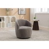 Lyngins Swivel Accent Chair with Round Swivel Base,Upholstered Swivel Living Room Chair with Curved Backrest,Chenille Barrel chair for Bedroom - 2 of 4