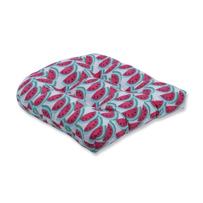 Watermelon Fushia Wicker Seat Cushion - Pillow Perfect