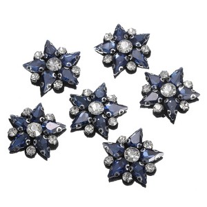 Unique Bargains Sparkling Crystal Star Beaded Patches for Clothing DIY Sewing 6 Pcs - 1 of 4