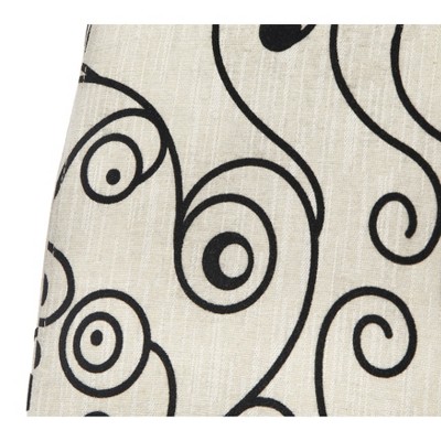 Cream and Black Velvet Upholstered High-Back Parsons Side Chairs