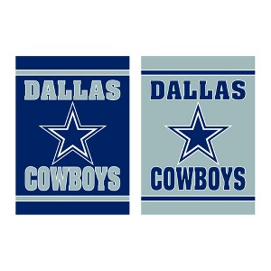 Evergreen Garden Flag Embossed Suede, Dallas Cowboys Double Sided Indoor Outdoor Decor 18" x 12.5" - 1 of 2