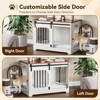 Dog Crate Furniture, 39.4" Dog Kennel for Dogs Up to 70 Lb, with Bed Mat, Heavy-Duty Dog Cage End Table, Three Doors Dog House - 4 of 4